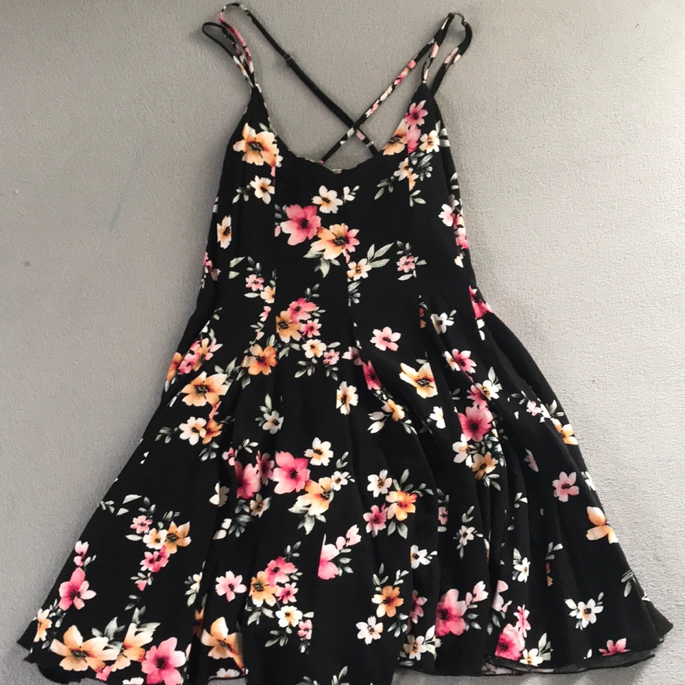 Black spring dress.